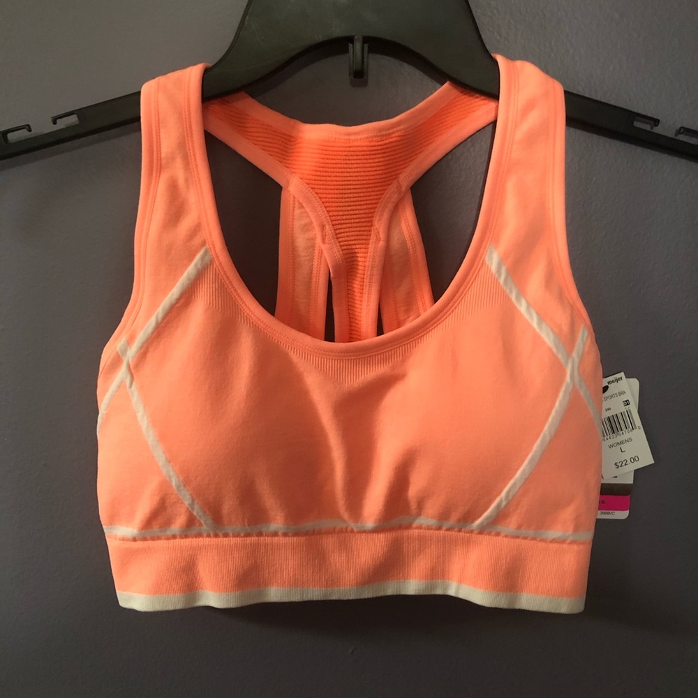 Orange sports bra